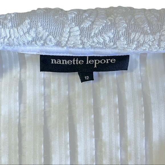 NANETTE LEPORE New Wave Notched-Collar Lace Jacket sz 12 - Picture 5 of 15